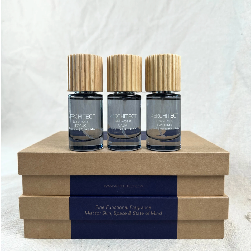 Mood Toolkit Volume 1 | Complete Functional Fragrance Set - CALM, FOCUS & GROUND (3 × 30ml) by Aerchitect